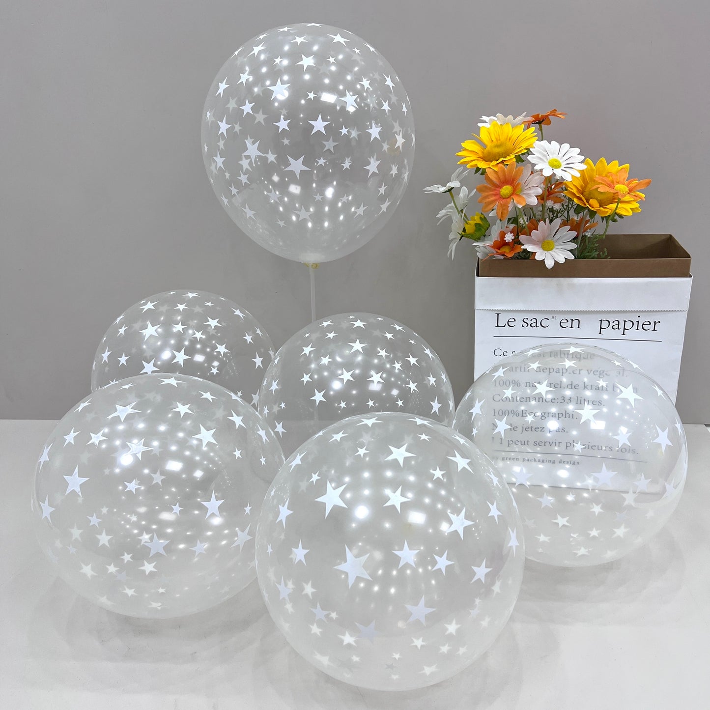 翻糖系列-透明滿天星氣球 滿天星氣球 印刷氣球