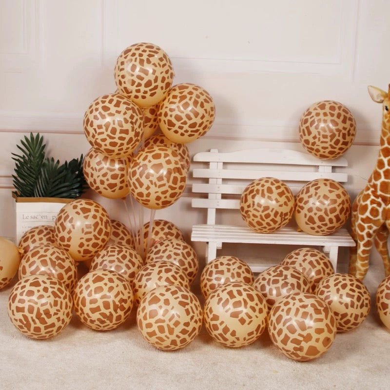 翻糖系列-長頸鹿紋氣球 動物紋路氣球 印刷氣球