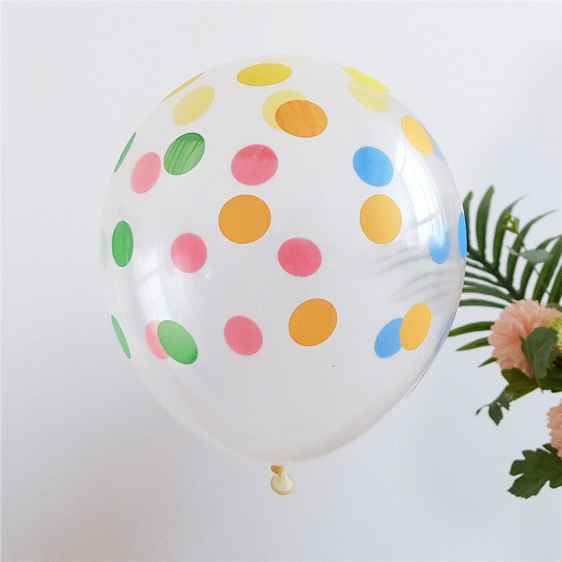 翻糖系列-透明點點氣球 彩色點點氣球 白色點點氣球 黃色點點氣球 點點氣球 印刷氣球