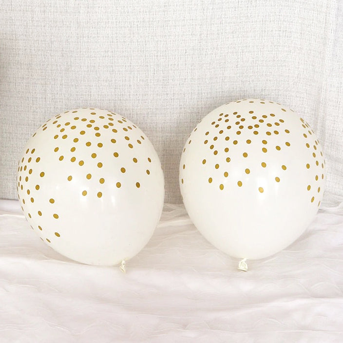 翻糖系列-金色點點氣球 點點氣球 印刷氣球