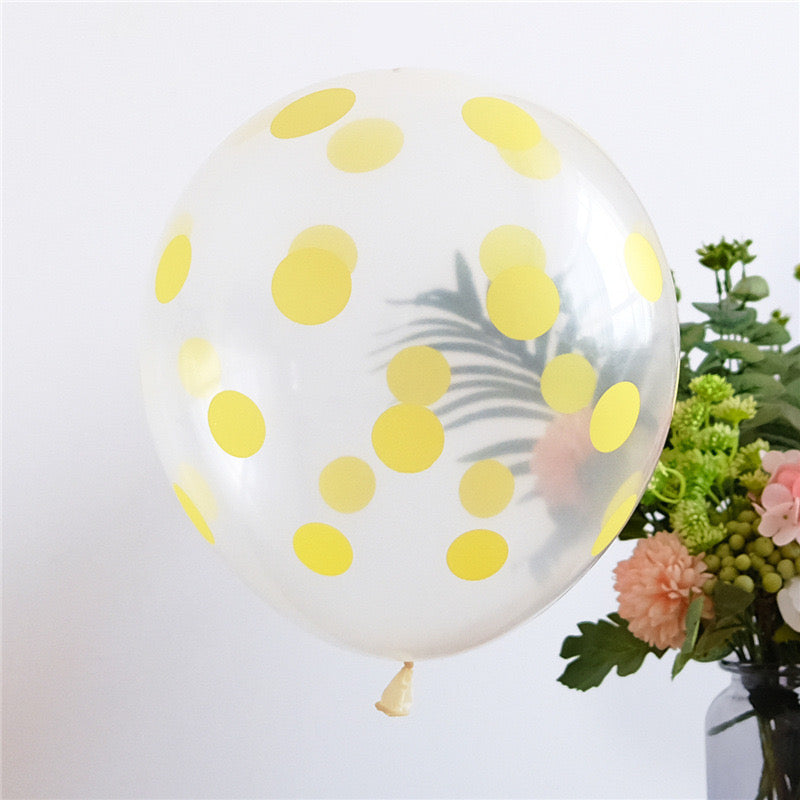 翻糖系列-透明點點氣球 彩色點點氣球 白色點點氣球 黃色點點氣球 點點氣球 印刷氣球