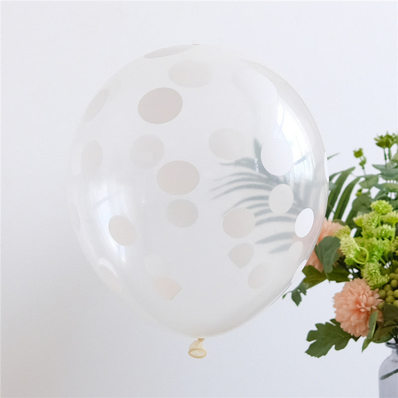 翻糖系列-透明點點氣球 彩色點點氣球 白色點點氣球 黃色點點氣球 點點氣球 印刷氣球