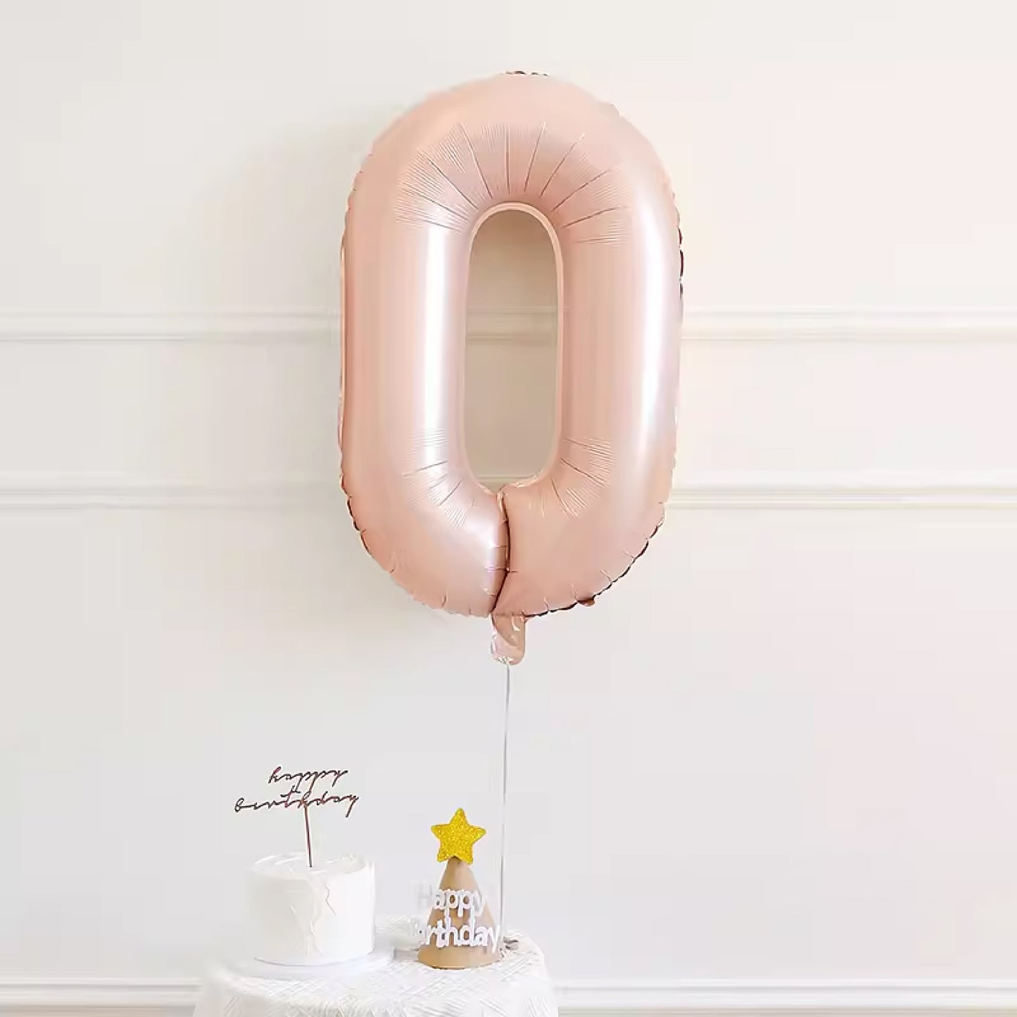 【0-9】糖霜系列-草莓牛奶數字氣球