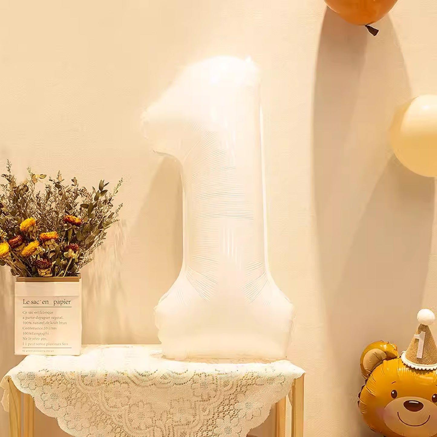 【0-9】雷根糖系列-純白數字氣球