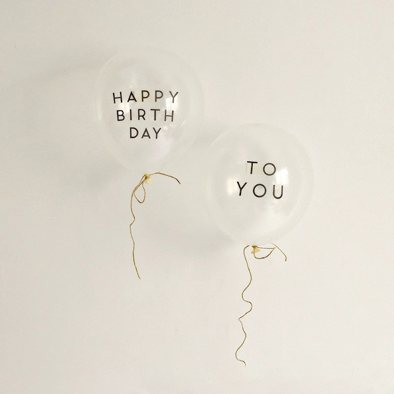 翻糖系列-生日快樂氣球 天天快樂氣球 生日字母氣球 透明生日氣球 印刷氣球