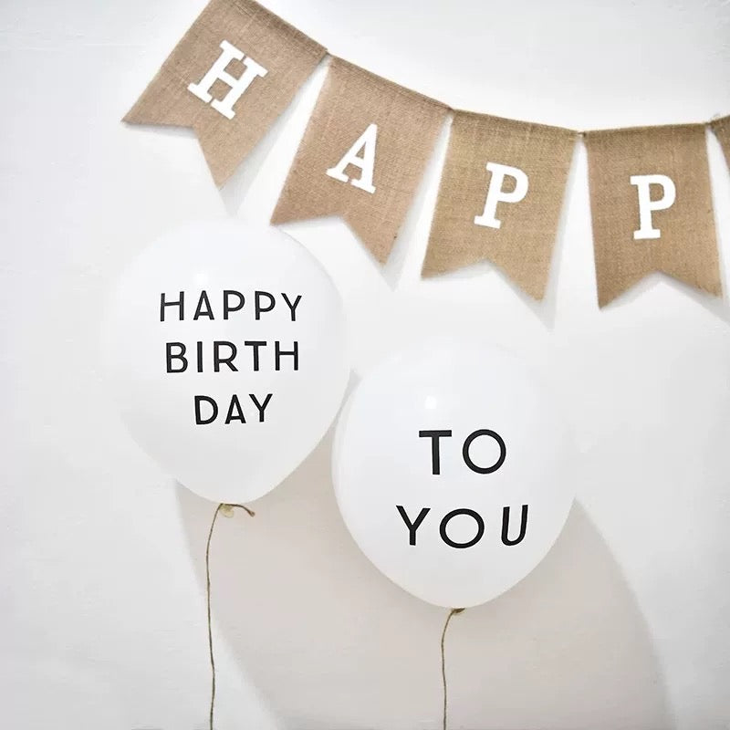 翻糖系列-生日快樂氣球 天天快樂氣球 生日字母氣球 透明生日氣球 印刷氣球